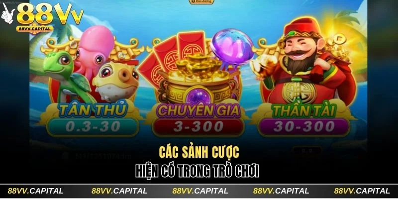 Game Bắn Cá Thần Tài 88V - Một Số Kinh Nghiệm Chơi Bất Bại 3 3 sảnh cược hiện có trong bắn cá Thần Tài 88VV