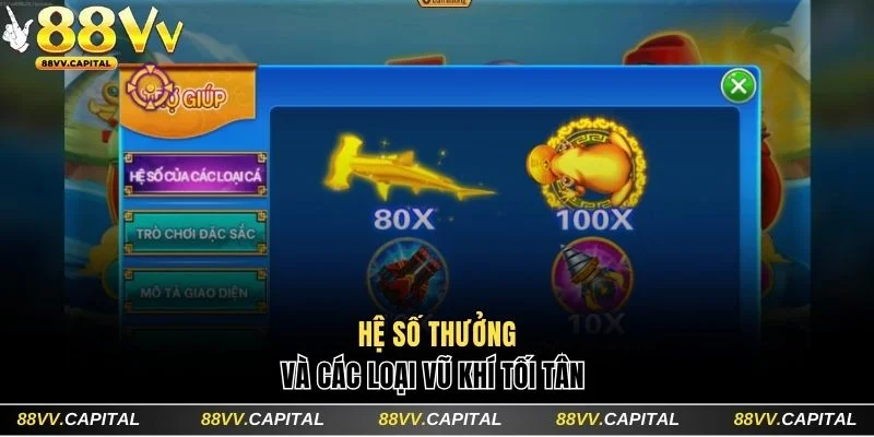 Game Bắn Cá Thần Tài 88V - Một Số Kinh Nghiệm Chơi Bất Bại 2 Hệ số thưởng cùng các loại súng hiện có trong trò chơi