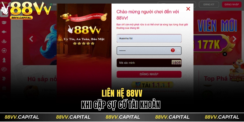 Hướng Dẫn Liên Hệ 88VV Và Các Trường Hợp Cần Kết Nối Sớm 2 Liên hệ 88VV khi gặp sự cố tài khoản